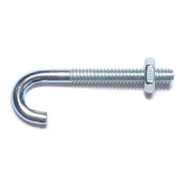 Midwest Fastener 3/16" x 5/16" x 1-7/8" Zinc Plated Steel Coarse Thread J Bolts 30PK 51041 - main